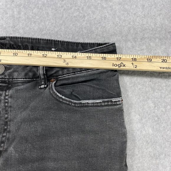 American Eagle Jeans Men 32x33 Gray Next Level Flex Stretch Whiskers Faded Denim - Picture 5 of 14